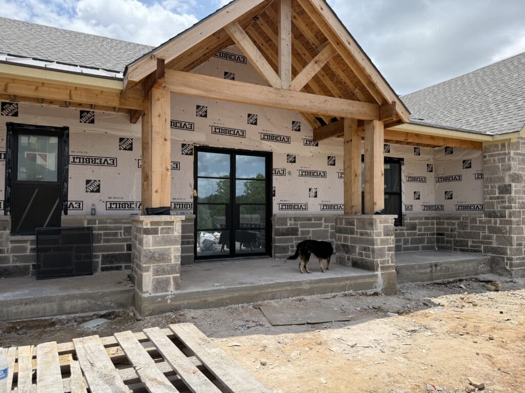 New Home Build Front Entrance