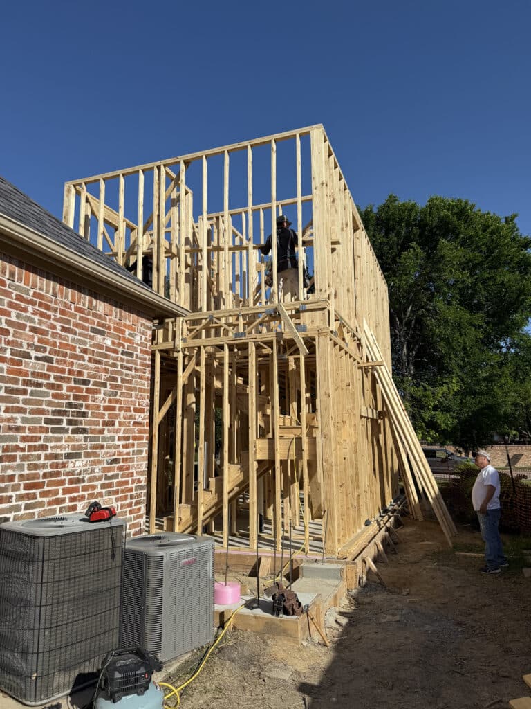 New Home Build Addition Framing