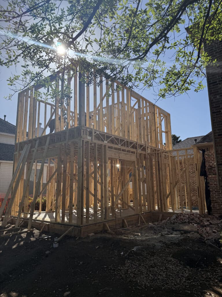 New Home Build Framing Shadow